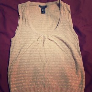 Tank top/ gold glittery blouse